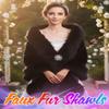 Unicra Women's Wedding Faux Fur Shawls and Wraps Cloak Cape Long Bridal Fur Scarf Stole with Brooch for Bride and Bridesmaids (Black) view 2