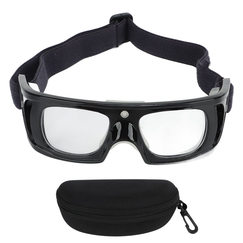 HERCHR Sports Goggles Glasses Kids Racquetball Basketball Football Eyewear Protective Glasses Impact Resistant Glasses for Youth(Black)