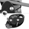 HOHXFYP Climbing Rope Grab,Aviation Aluminum Fall Stopper,Simple and Fast Installation Movable Climbing Descender for Mountaineering,Rock Climbing[4.7in-Black] view 3
