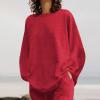 2023 Summer Fall Lounge Sets Women 2 Piece Outfits Fashion Long Sleeve Solid Tops and Long Pants Tracksuit Pajama Set view 3