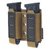 IDOGEAR Pistol Mag Pouch Molle Magazine Pouch 9MM Double Stack Elastic Magazine Holster with Inner Loop Panel Laser-Cut Hardshell Mag Carrier (Coyote Brown) view 1