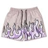 BOOMLEMON Men's Basketball Shorts Casual Workout Athletic Shorts Mesh Flame Graphic Print Running Short Pants(Purple XL) view 1