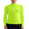 Zengjo Long Sleeve Running Shirts Women Thermal(Neon Green,XS) view 2