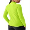 Zengjo Long Sleeve Running Shirts Women Thermal(Neon Green,XS) view 4