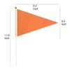 25 Pack Orange Pennant Flags, Blank Solid Flag On Stick, Small Mini Hand Held DIY Flag, Party Decorations,Sports Club,School,Festival Celebration (Orange) view 2