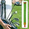 kowaku Golf Alignment Rod Cover Case PU Leather Well Made Hold 2 Sticks Embroidered Protector Holder for Outdoor Swing Trainer Exercise Aiming, Green view 2
