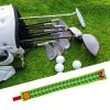 kowaku Golf Alignment Rod Cover Case PU Leather Well Made Hold 2 Sticks Embroidered Protector Holder for Outdoor Swing Trainer Exercise Aiming, Green view 4