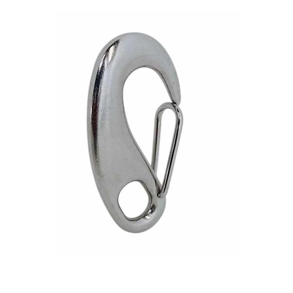 Marine Grade T316 Stainless Steel Snap Hook 3-3/4" Gate Carabiner for Rigging, Boating, Sailing & Outdoor Use