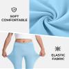 BOOPH Girls Flare Leggings with Pockets Cross-Waist High Waisted Yoga Pants Bell Bottoms Athletic Pants 13-14 Years Color Blue view 3