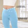 BOOPH Girls Flare Leggings with Pockets Cross-Waist High Waisted Yoga Pants Bell Bottoms Athletic Pants 13-14 Years Color Blue view 4