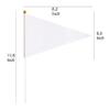 25 Pack White Pennant Flags, Blank Solid Flag On Stick, Small Mini Hand Held DIY Flag, Party Decorations,Sports Club,School,Festival Celebration (White) view 2