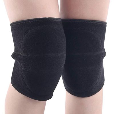 Knee Pads, Memory Foam Soft Knee Protector with Double Straps for Football Dance Yoga Tennis, Volleyball Knee Pads for Men Women (BLACK)