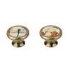 Southst 2 Pieces Vintage Retro Brass Round Cabinet Door Drawer Closet Dresser Pulls Handle Knobs with Screws Dragoy+Buttely view 2