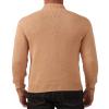 Kallspin Men's Pullover Sweater Wool Midweight Mock Neck Quarter-Button Long Sleeve Pullover(Khaki XX-Large) view 3