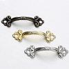 Southst 2pcs European Style Metal Bronze Handles Knobs Pendants Flowers for Drawer Wooden Jewelry Box Furniture Hardware - (Color: Silver) view 1
