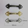 Southst 2pcs European Style Metal Bronze Handles Knobs Pendants Flowers for Drawer Wooden Jewelry Box Furniture Hardware - (Color: Silver) view 2
