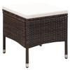 BUKSCYJS Patio Furniture Set, Front Porch Chairs, Patio Chair and Stool with Cushions, Easy to Clean Suitable for Patio, Deck, Front Porch, Garden Poly Rattan Brown view 2