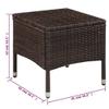 BUKSCYJS Patio Furniture Set, Front Porch Chairs, Patio Chair and Stool with Cushions, Easy to Clean Suitable for Patio, Deck, Front Porch, Garden Poly Rattan Brown view 4