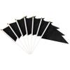 25 Pack Black Pennant Flags, Blank Solid Flag On Stick, Small Mini Hand Held DIY Flag, Party Decorations,Sports Club,School,Festival Celebration (Black)