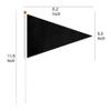 25 Pack Black Pennant Flags, Blank Solid Flag On Stick, Small Mini Hand Held DIY Flag, Party Decorations,Sports Club,School,Festival Celebration (Black) view 2