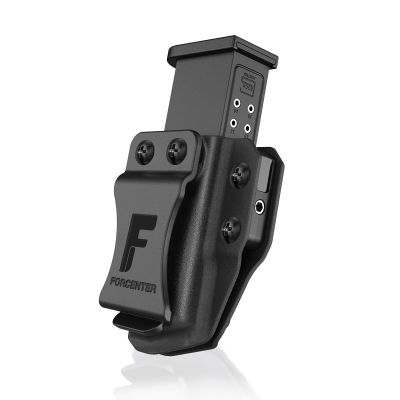 Forcenter Mag Carrier IWB/OWB Magazine Holster Kydex Mag Holder to Fit 9mm/.40 Double Stack - Ambidextrous Concealed Carry Holster with Adjustable Retention