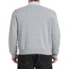 Kallspin Mens Wool Blend Argyle Crewneck Sweater Long Sleeve Knit Pullover Casual Preppy Style Dressy Wear (Light Grey,Large) view 4