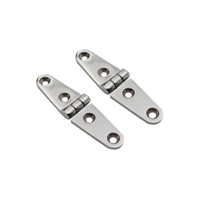 2 Pack Heavy Duty Boat Hinge Strap Polished Marine Hinges Mount Hardware Hatch Stainless Hinge Door Corrosion Resistance for Boat, Cabinet, Hatch, 4" x 1.02"