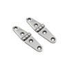 2 Pack Heavy Duty Boat Hinge Strap Polished Marine Hinges Mount Hardware Hatch Stainless Hinge Door Corrosion Resistance for Boat, Cabinet, Hatch, 4" x 1.02" view 1