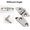 2 Pack Heavy Duty Boat Hinge Strap Polished Marine Hinges Mount Hardware Hatch Stainless Hinge Door Corrosion Resistance for Boat, Cabinet, Hatch, 4" x 1.02" view 2