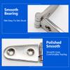 2 Pack Heavy Duty Boat Hinge Strap Polished Marine Hinges Mount Hardware Hatch Stainless Hinge Door Corrosion Resistance for Boat, Cabinet, Hatch, 4" x 1.02" view 3