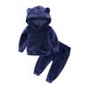 MYGBCPJS Little Boys Cute 3D Ear Outfits Set Kids Hooded Fleece Pullover + Pants Blue view 1