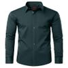 Lion Nardo Dark Green Mens Dress Shirt Cotton Button Down Shirt Long Sleeve Wrinkle Free Dress Shirts Business Casual Shirts Formal Regular Fit view 1