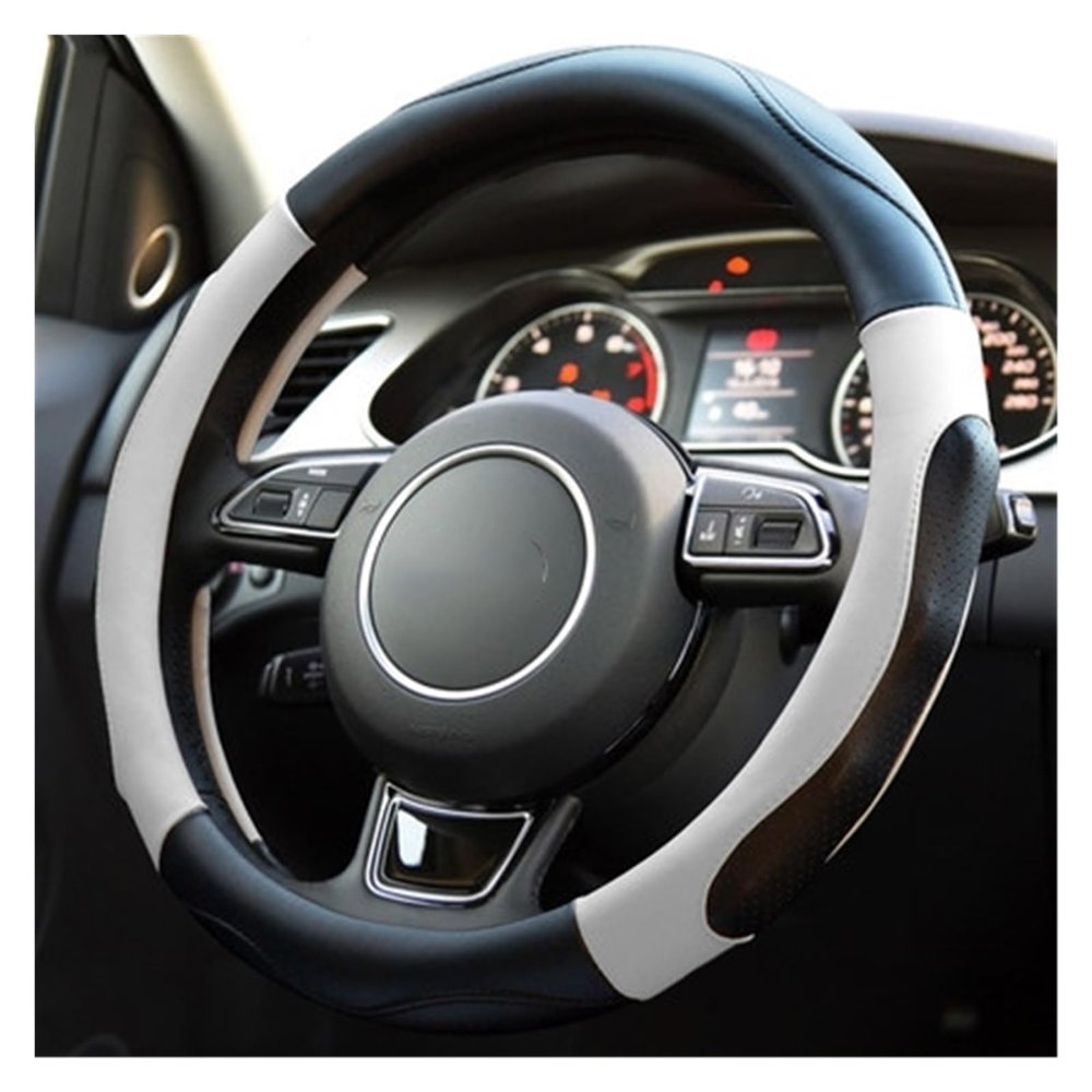 FUERU Car Steering Wheel Cover Set Car Steering Wheel Cover Microfiber Leather Thin and Breathable Fashion Car Interior (Color : 2#)