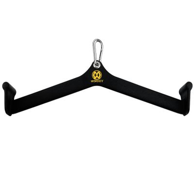 WNOEY LAT Pull Down Bar with Ergonomic Handle, Tricep Bar Back Strength Training Handle, Grips Cable Back Attachments for Home Gym (24Inch)