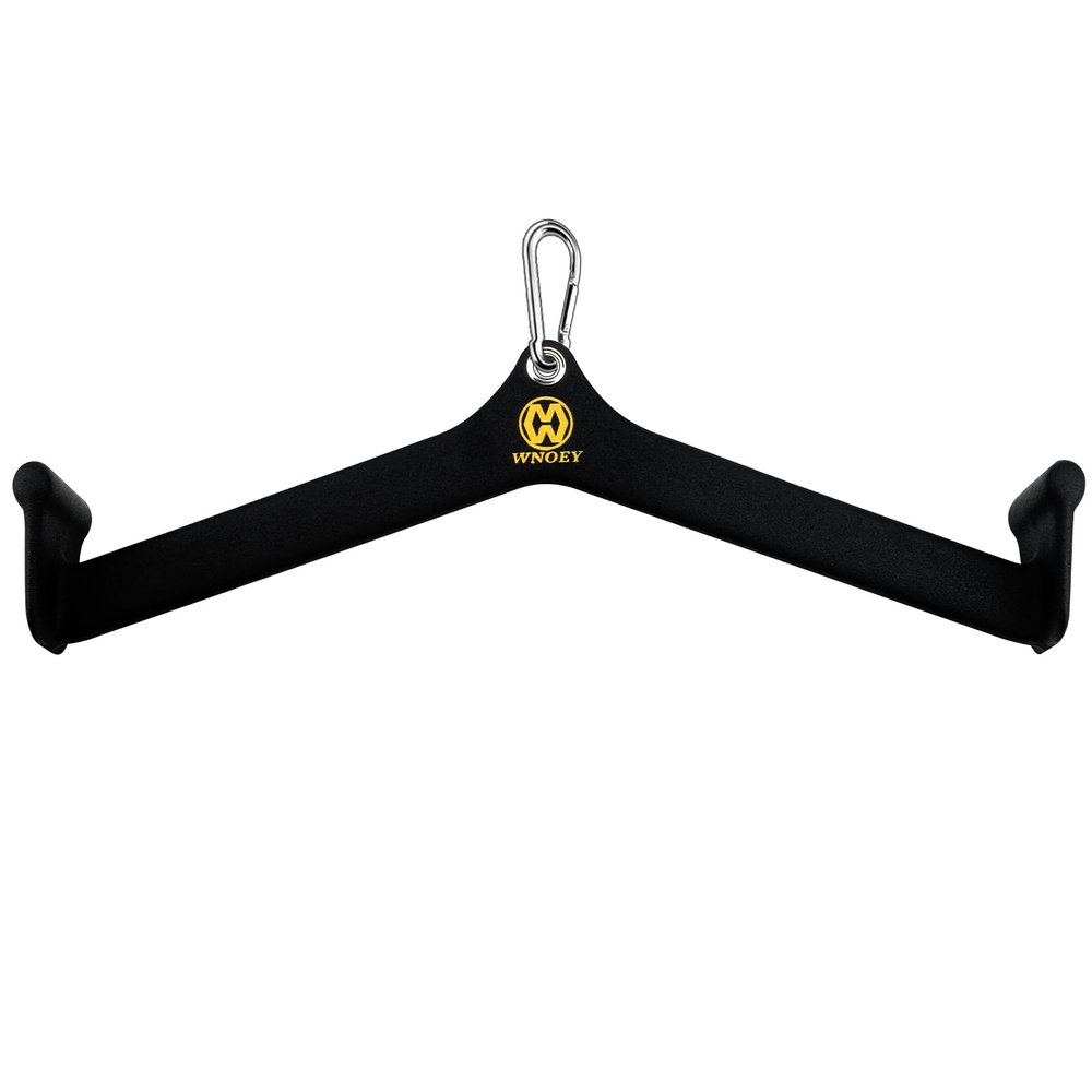 WNOEY LAT Pull Down Bar with Ergonomic Handle, Tricep Bar Back Strength Training Handle, Grips Cable Back Attachments for Home Gym (24Inch)