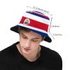 Flag of Costa Rica Bucket Hat Fashion Fisherman Hat Costa Rican Bucket Hats Sun Hat for Women Men view 3