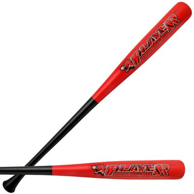 33" - C271- Pro Maple Wooden Baseball Bat/Barrel Diameter 2-1/2" / Weight: 30 Oz for Adults - Youth - Professional Players & Leagues in Black & Red by Player Sports Goods LLC