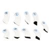 9Pcs Golf Head Cover Club Iron Putter Head Protector Set PU Waterproof Golf Club Head Cover for Right Left Handed Golfer Lovers(White) view 2