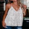 miduo Women's Tank Tops Summer Ladies Fashion Sequin V Neck Strappy Tanks Tops Cami Shirts Sleeveless Tops Blouses for Women Silver XS view 3