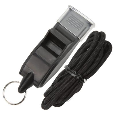 Whistle Plastic Sports Whistles with Lanyard & Cap Loud Crisp Sound Whistle Perfect for Coaches, Referees, and Officials Black Train Whistle Safety Whistle Emergency Football Whistle