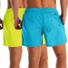 YnimioAOX 2 Pack Men's Swim Trunks Quick Dry Beach Shorts with Mesh Lining,Sky Blue/Yellow,32 view 3