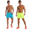 YnimioAOX 2 Pack Men's Swim Trunks Quick Dry Beach Shorts with Mesh Lining,Sky Blue/Yellow,32 view 4