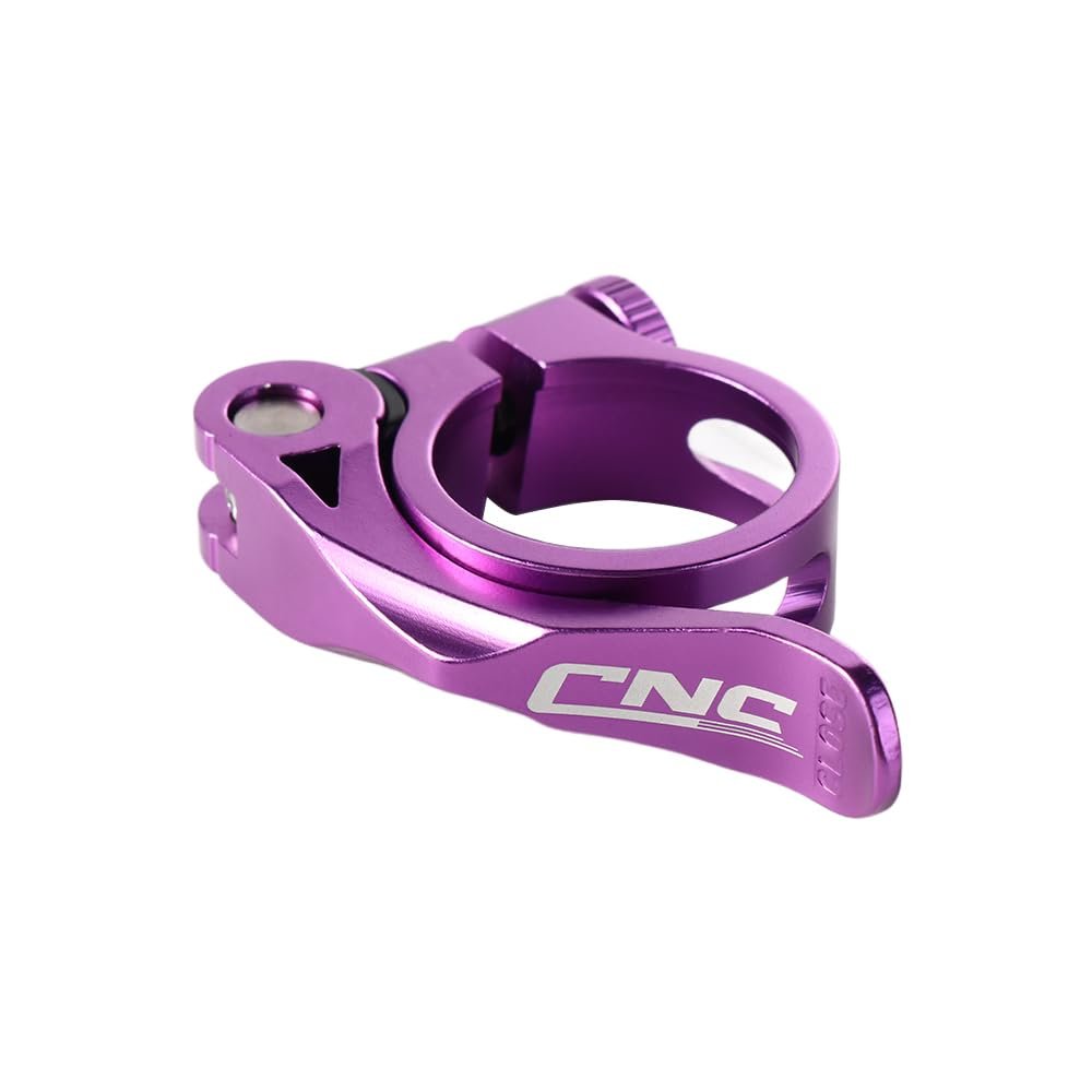 Bicycle Seat Post Clamp,34.9 mm Mountain Bike Seatpost Clamps Adjustable Aluminium Alloy Bike Seat Tube Clamp Quick Release