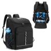 GOBUROS Roller Skate Bag Fits Shoes Up to US Mens 13, Ice Skate Backpack with Top Helmet Pocket, Roller Skating Bag with Adjustable Padded Shoulder Strap for Skates Gear, Black view 1