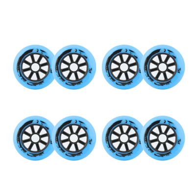 JHKJ Hardness 85A Inline WheeIs for Inline Replacement Wheels for Big Wheel Professional Speed Replacement Wheels 90mm 100mm 110mm,Blue,90mm
