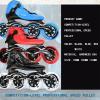 JHKJ Hardness 85A Inline WheeIs for Inline Replacement Wheels for Big Wheel Professional Speed Replacement Wheels 90mm 100mm 110mm,Blue,90mm view 4