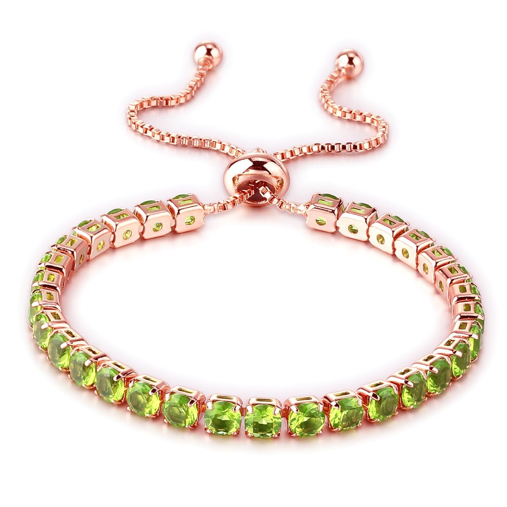 Fivoilin Tennis Bracelets for Women, Dainty 18K Gold Plated Cubic Zirconia Classic Adjustable Slider Bracelet Fashion Jewelry Gift for Her Birthday Valentines' Day Wedding Party Prom Graduation