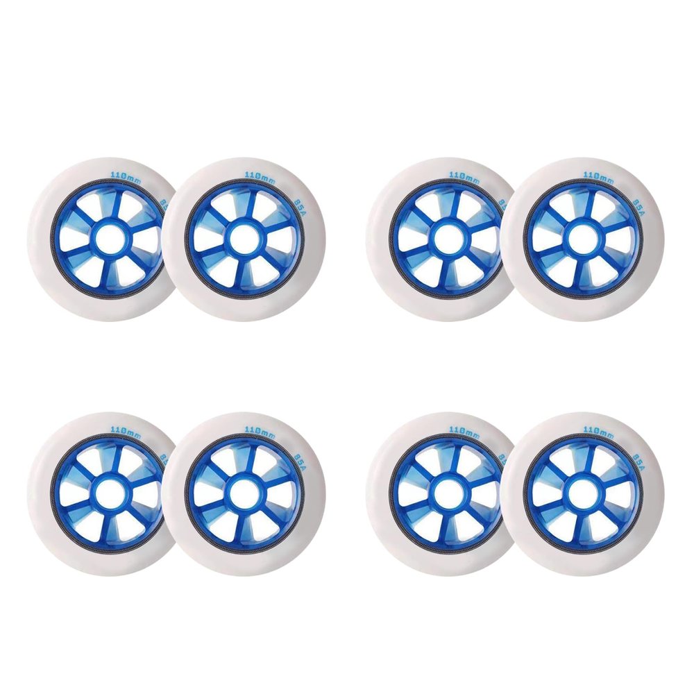 JHKJ Hardness 85A Inline WheeIs Inline Replacement Wheels Big Wheel Professional Speed Skating 90mm 100mm 110mm,Blue,110mm