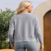 GoMamee Women's Cardigans Lightweight Casual Open Front Sweaters for Women Light Gray, Medium view 3