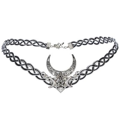 CoTeeZa Fairy Crown Viking Moon Circlet - Medieval Retro Handmade Braid Headwear for Men Women, Renaissance Festival Costume Halloween Cosplay Party, Celtic Princess Headdress